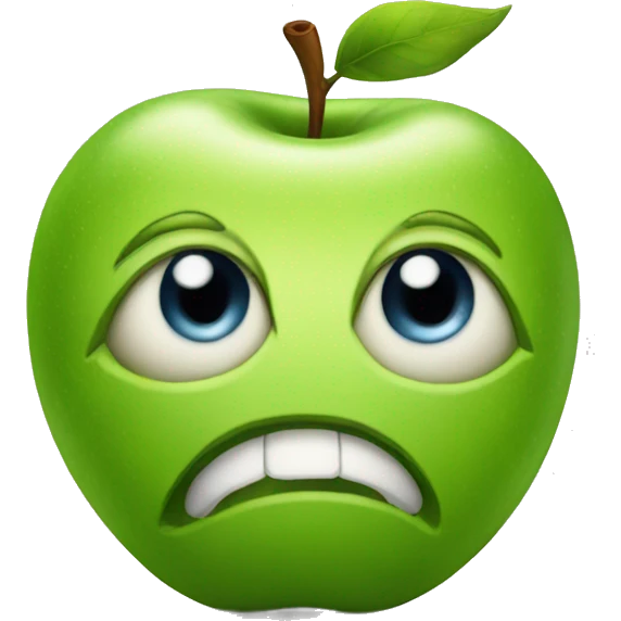 apple with eyes emoji