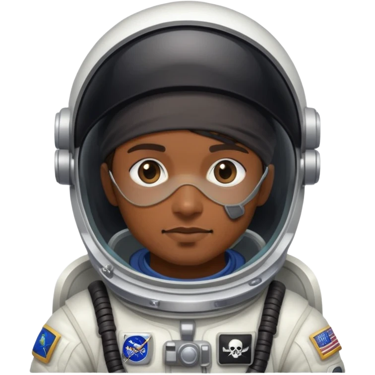 astronaut with eyepatch like a pirate emoji
