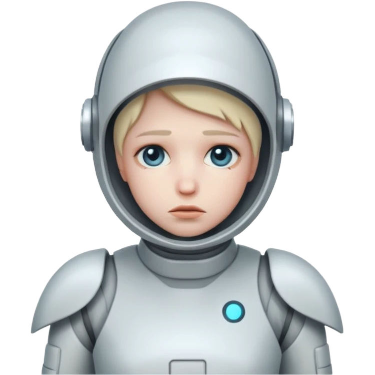 person trapped in algorism with sad face emoji