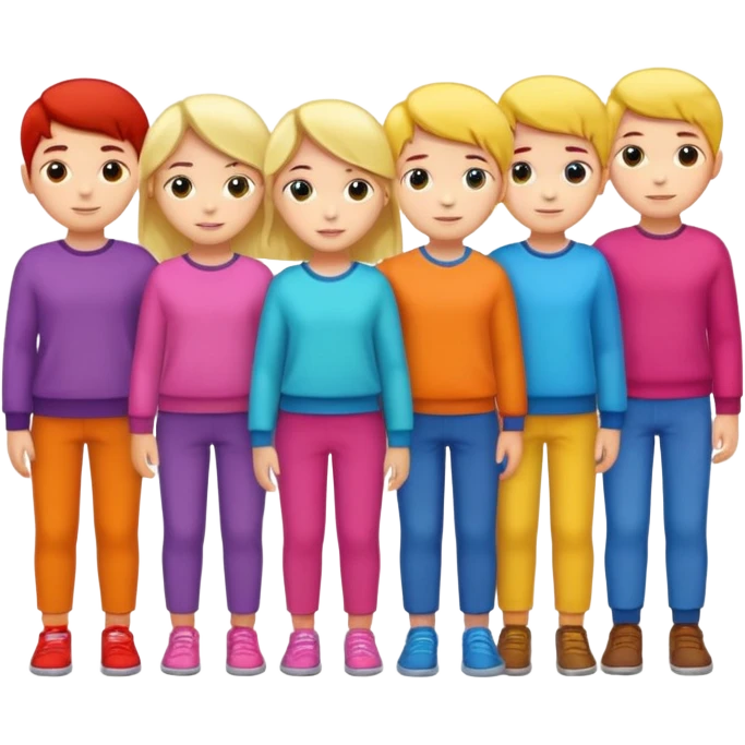 Kids turning around emoji