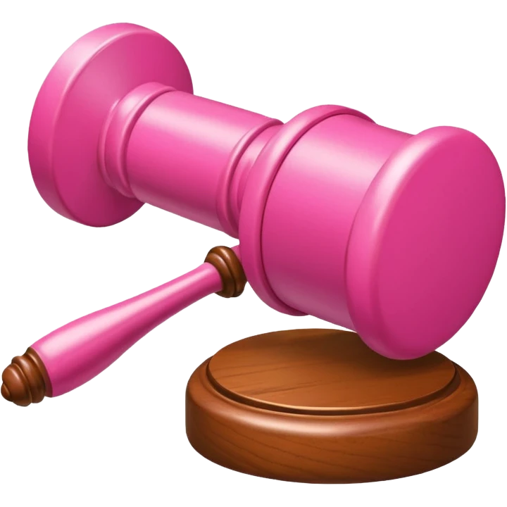 pink gavel emoji