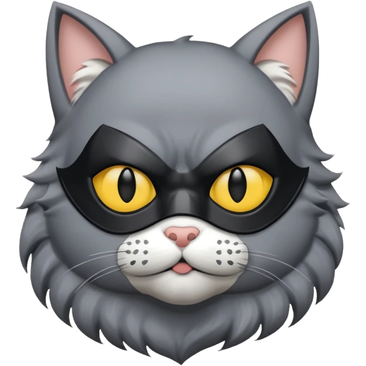 Cat as Batman grey  emoji