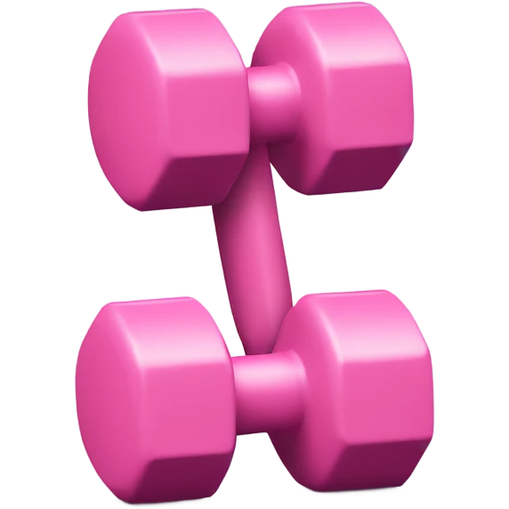 soft pink dumbbells emoji
