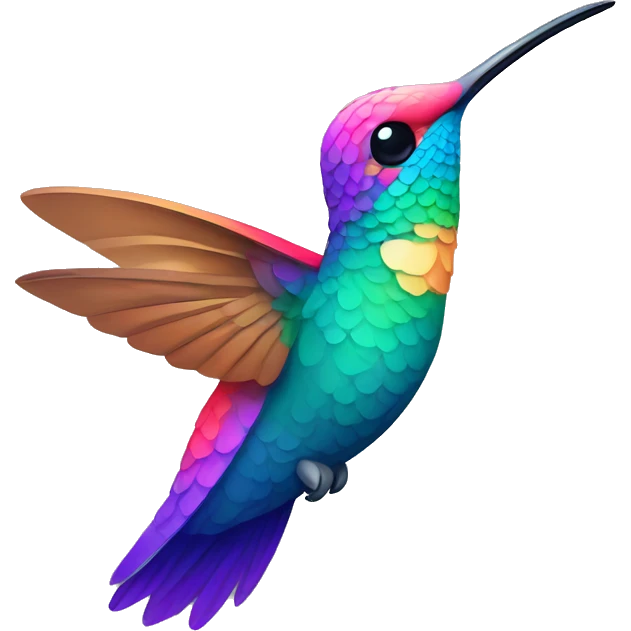 Colorful hummingbird  emoji