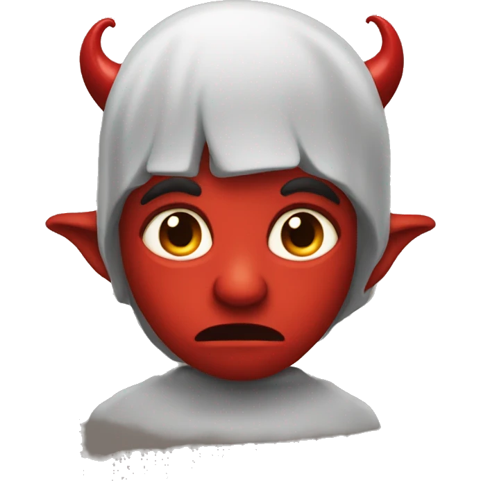 Devil with innocence emoji