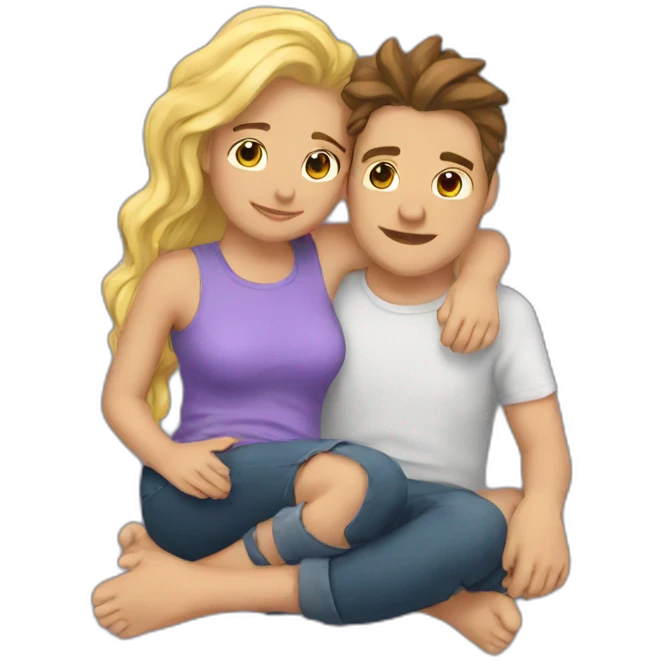 Cuddle pair emoji