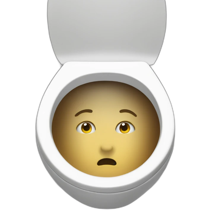 (disembodied head inside toilet bowl) (skibidi toilet) (skibidi 1 meme) emoji