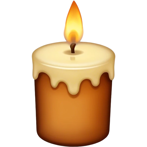 Brown vanilla sent candle emoji