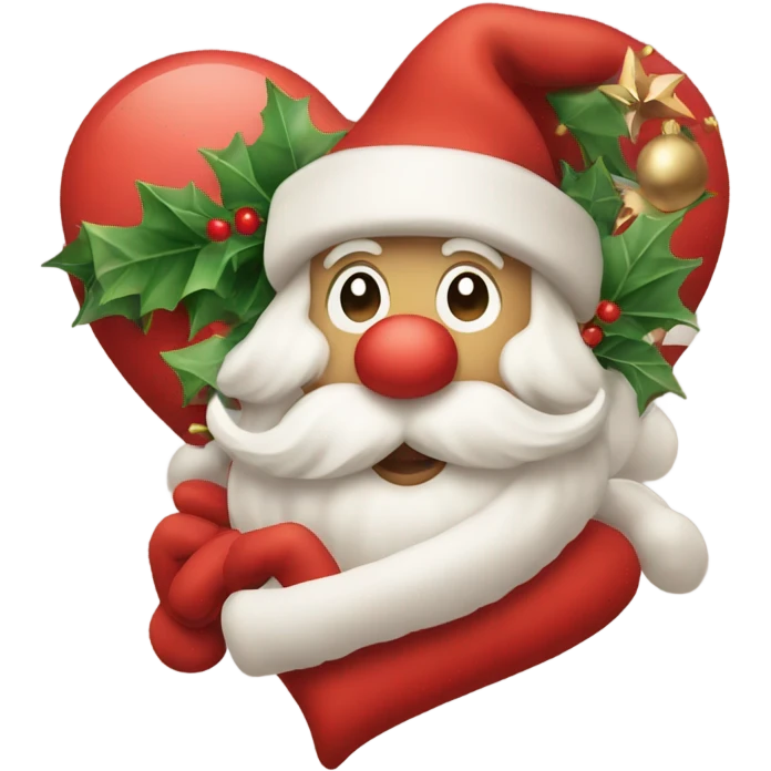 Christmas red heart  emoji