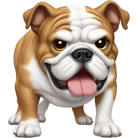 english bulldog pooping emoji