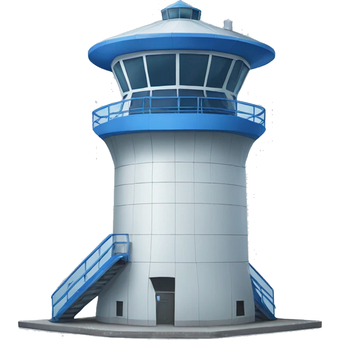 blue control tower emoji