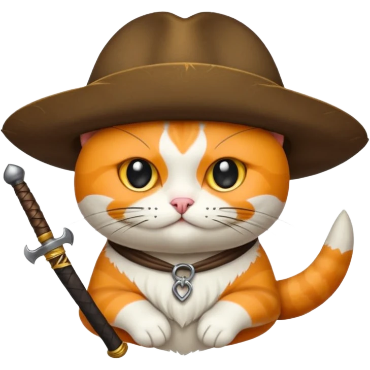 Crie um gato com chapéu de pirata emoji
