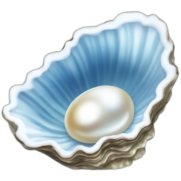 oyster with pearl blue emoji