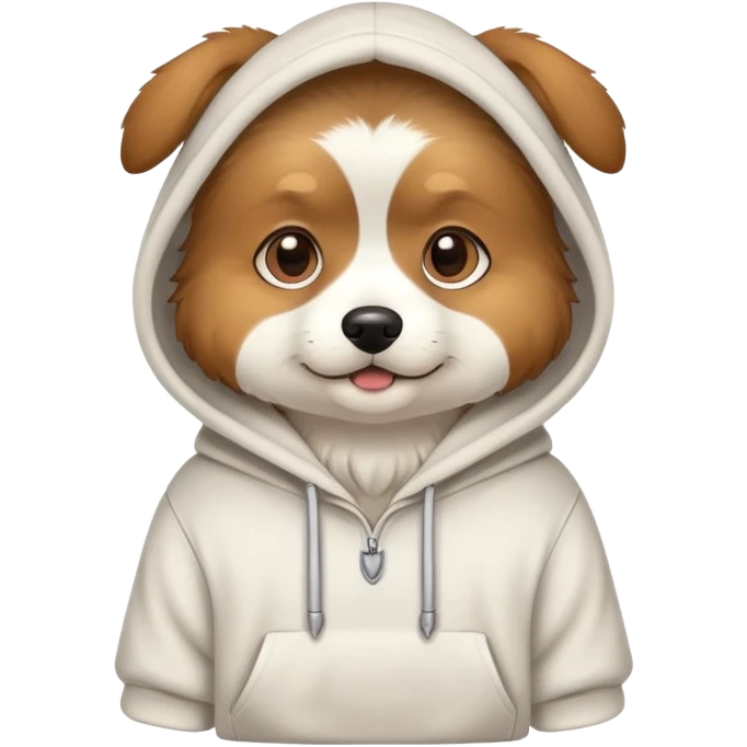 Dog wearing a hoodie  emoji