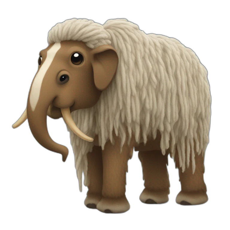 mammonth with wool emoji