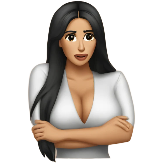 Kim Kardashian is crying and talking on the phone emoji