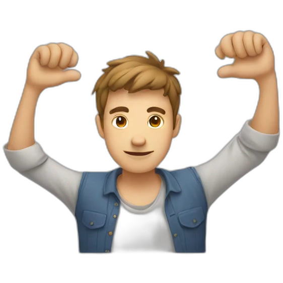 Holding ears with hands male emoji