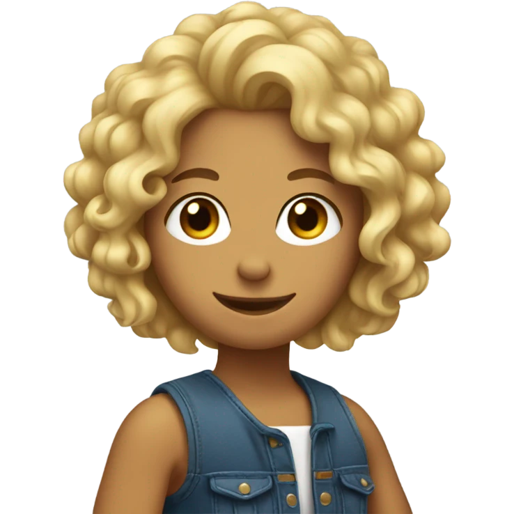 blonde curly tanned girl drinking beer emoji