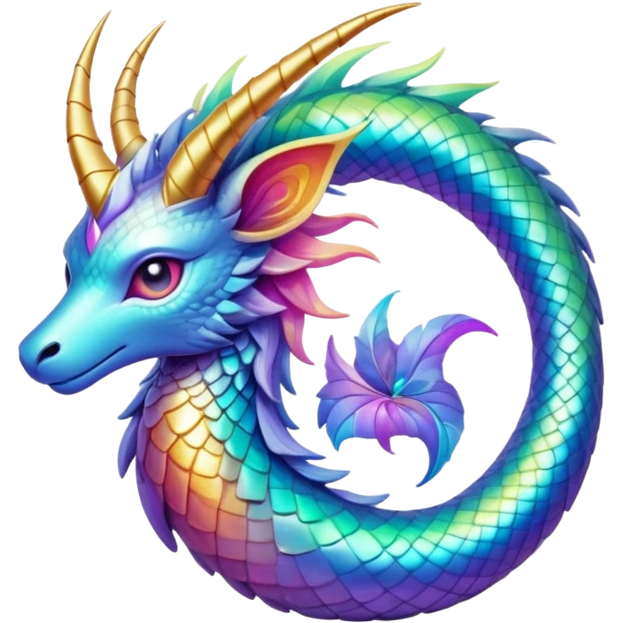 Epic legendary complex detailed iridescent gradients aesthetic-scenery-Fakémon-creature emoji