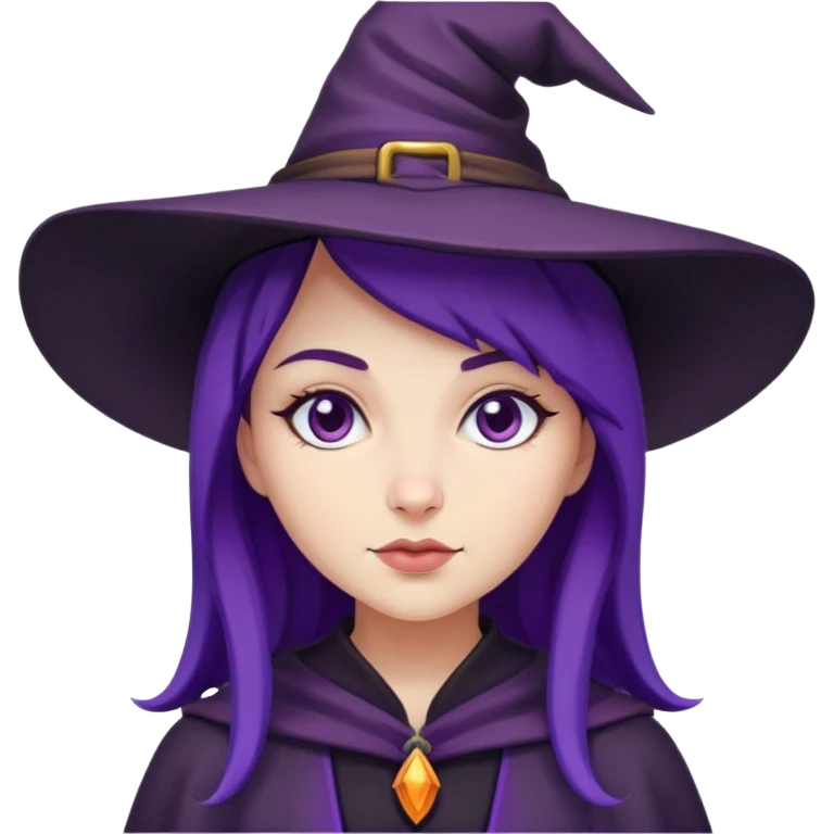 purple hat young witch emoji