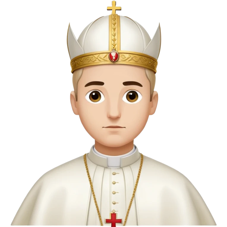 Young pope with modern papal attire emoji