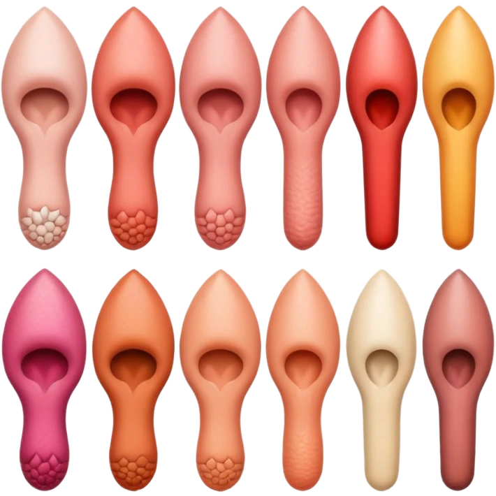 Different color vaginas reproductive organs  emoji