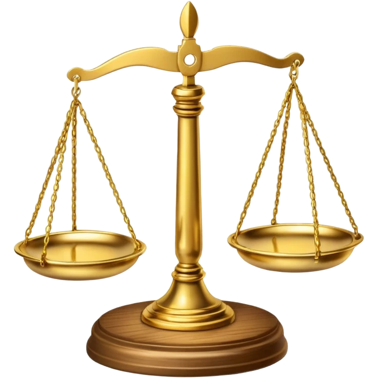 Courtroom Items, Scales of Justice – balance symbol of fairness

 emoji