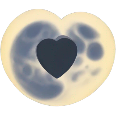 Heart shaped moon emoji