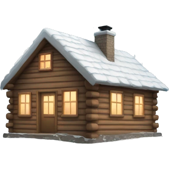 winter cabin emoji