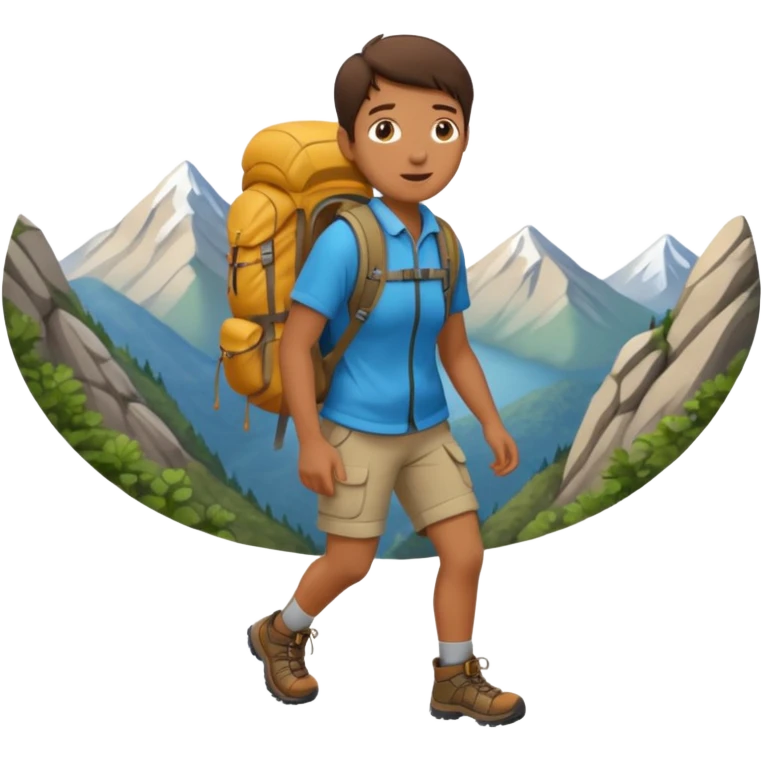 hiking person emoji