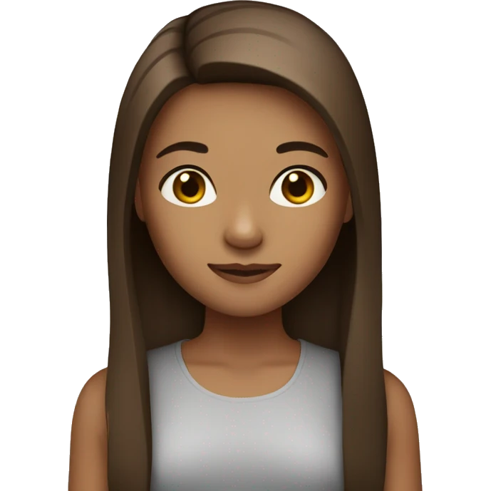   girl with straight brown hair emoji