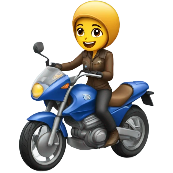 Novia en moto emoji