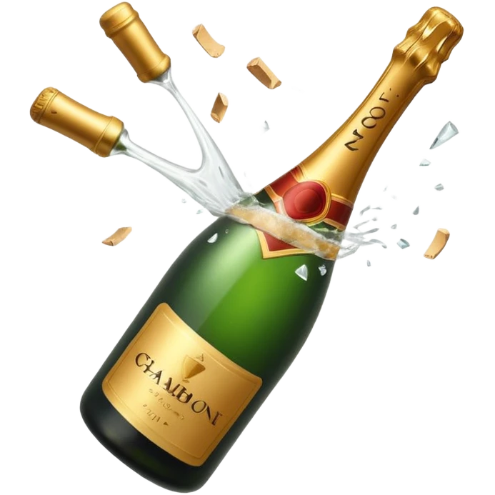 Champaine bottle opening emoji