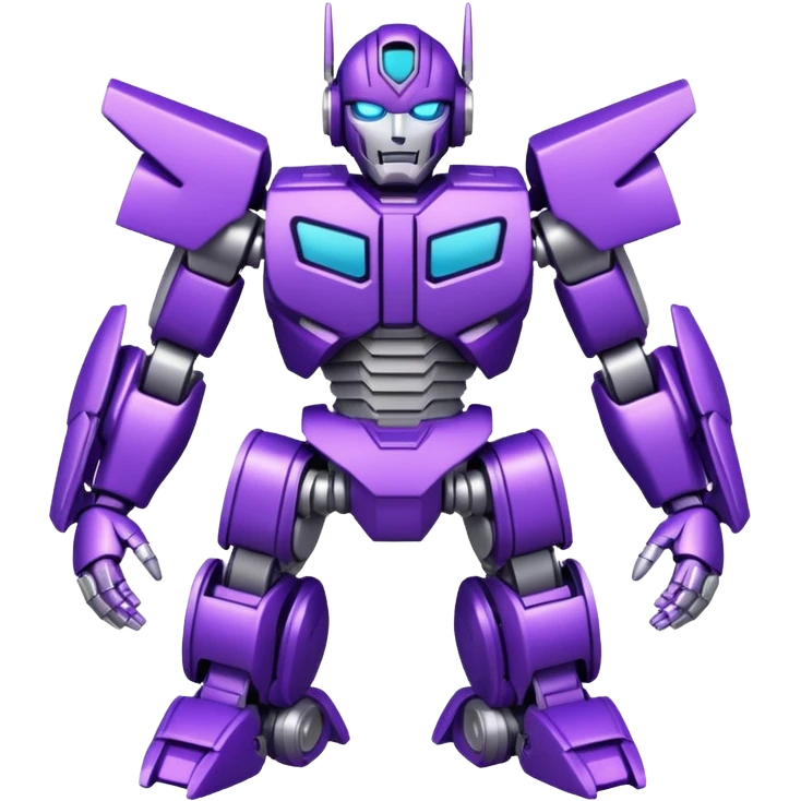 glitter purple and cian transformer emoji