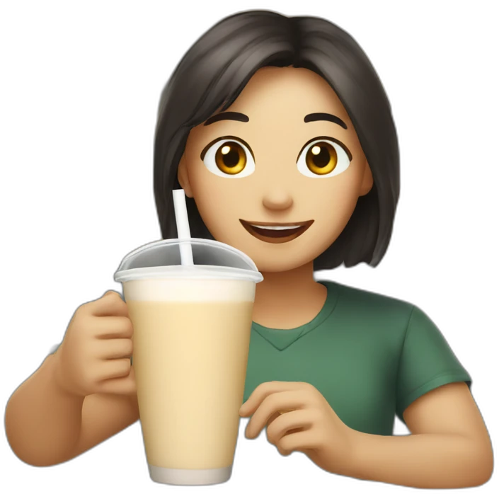 Cheers to milk tea emoji