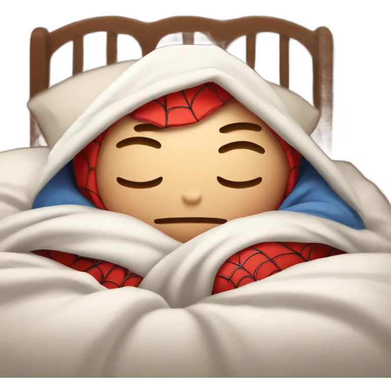 spider man sleeping bed cute  emoji