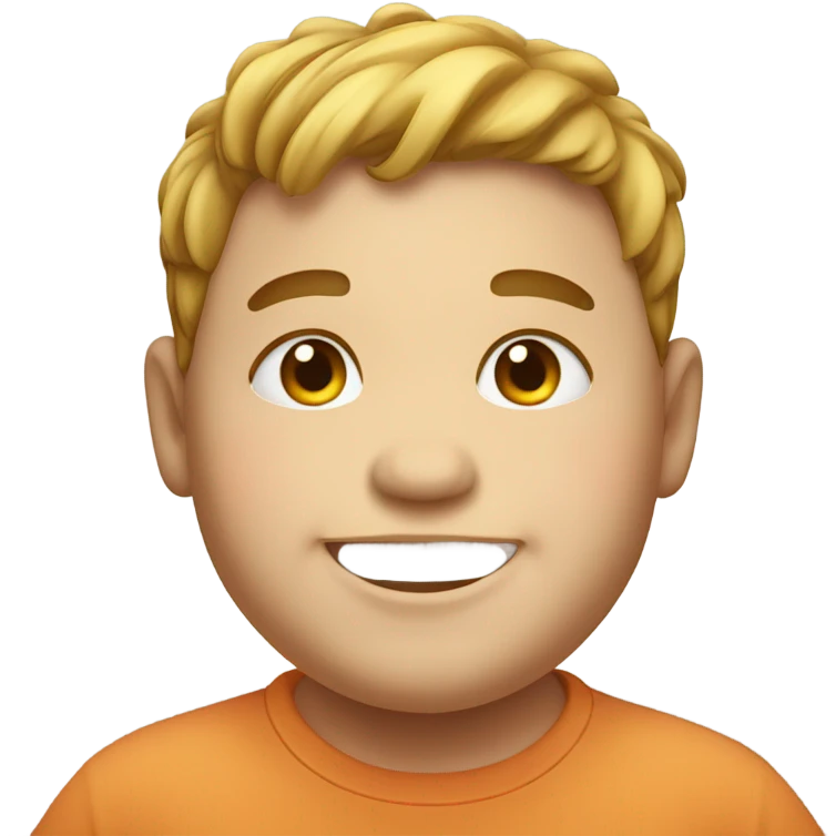 A fat boy  emoji