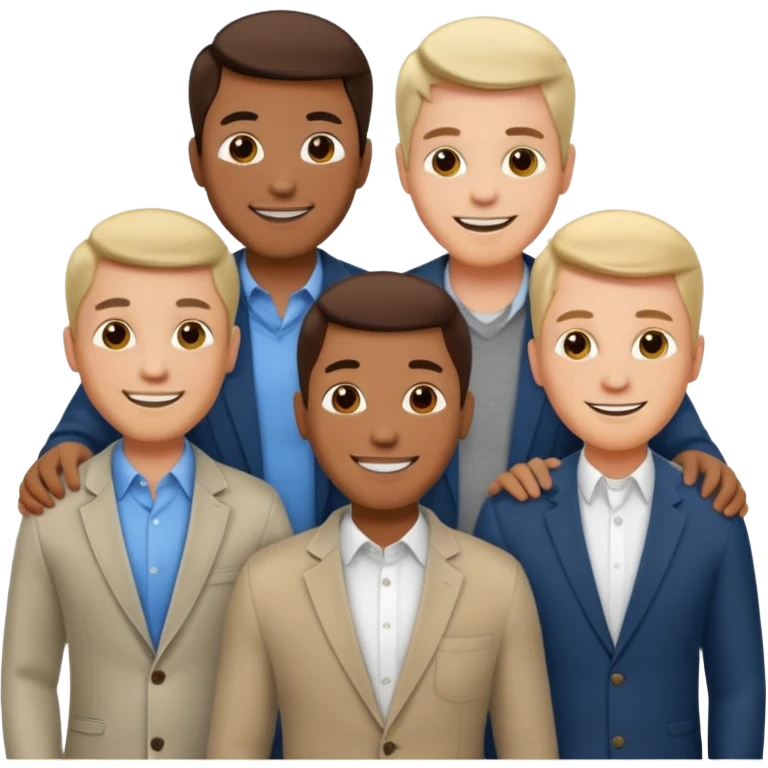 group men wearing  smart casual emoji