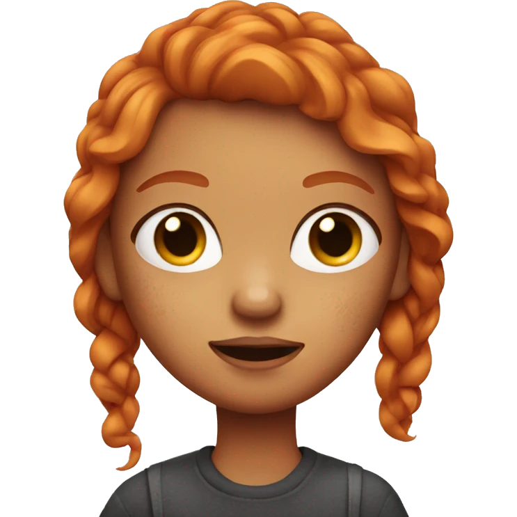 GINGER GIRL WITH A LARGE SCAR ON FACE emoji