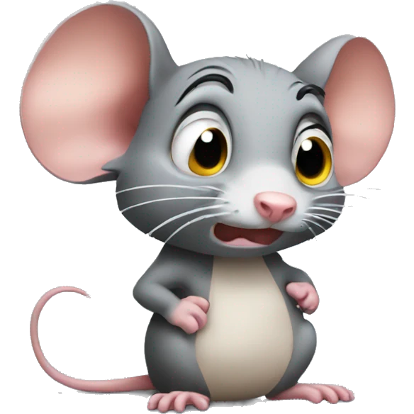 Confused rat emoji
