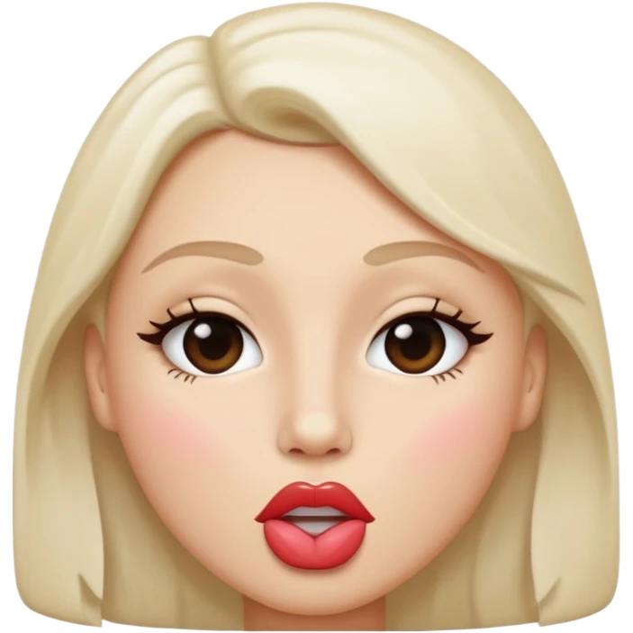 peace sign and kissy face emoji