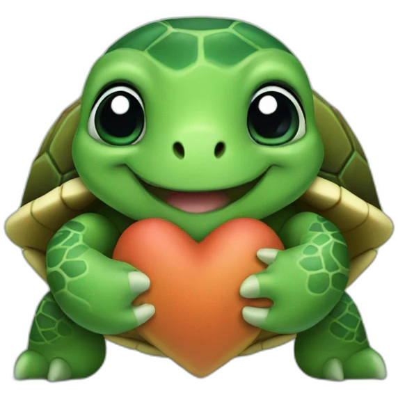 Turtle loveheart emoji