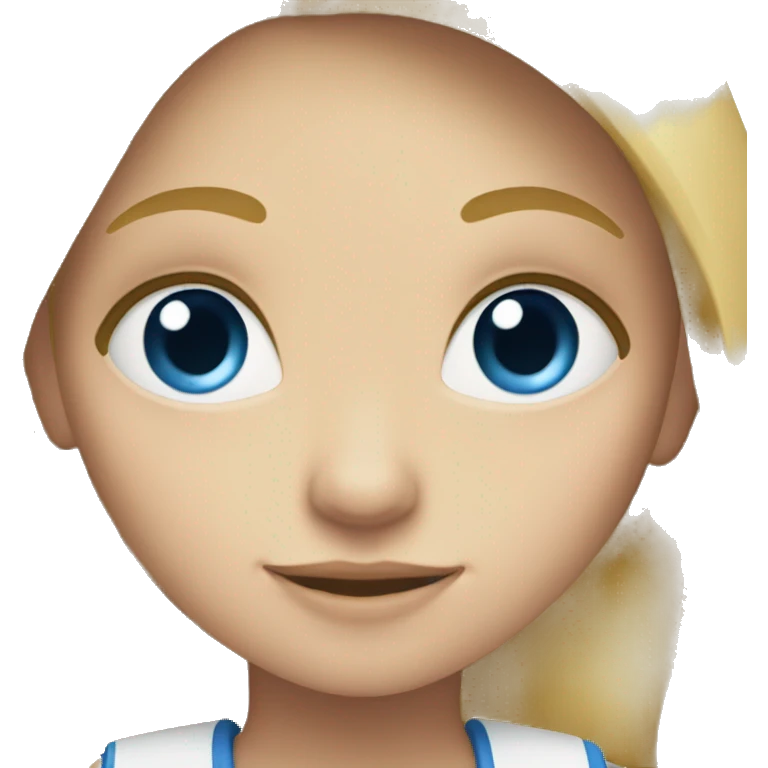 blond girl with a blue eyes  emoji