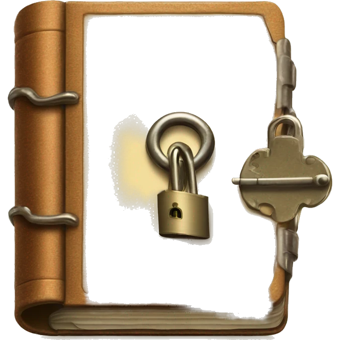 vintage diary with lock emoji