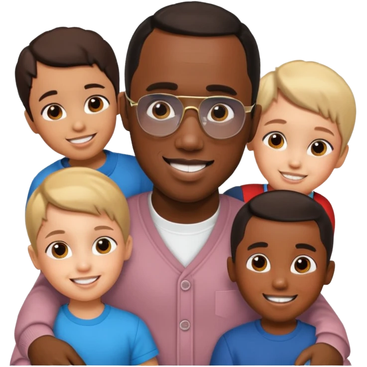 Diddy with kids emoji