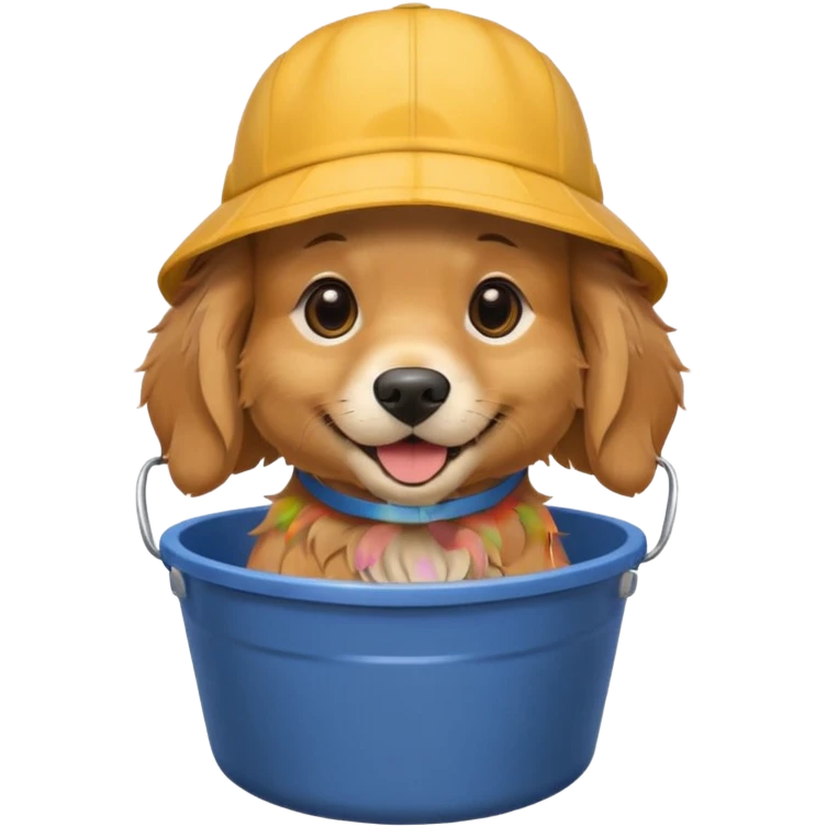 bucket hat dog emoji