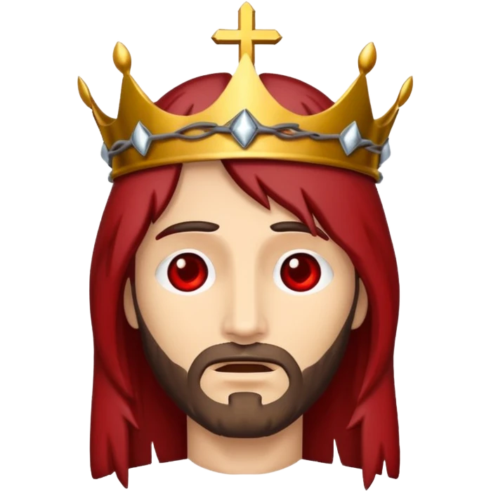 Christ on the cross with the crown of thorns and the blood on him emoji