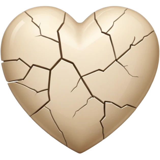 Beige shining broken heart  emoji