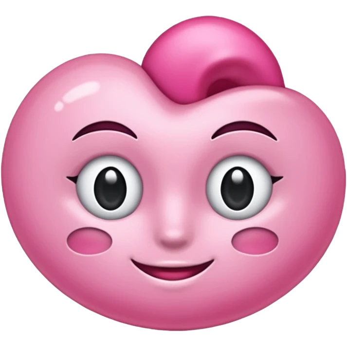  Coração metade rosa e metade branco emoji sem borda  emoji