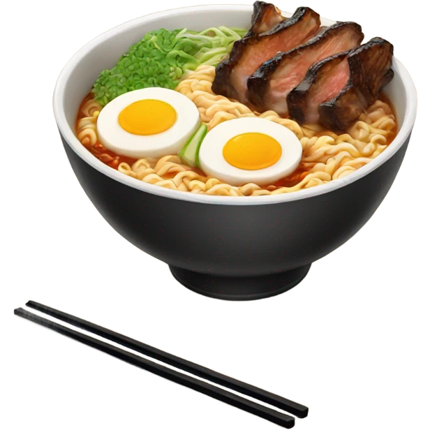 Ramen with Korean bbq emoji